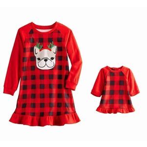 NWT CUDDLE DUDS GIRLS NIGHTGOWN WITH MATCHING DOLL NIGHTGOWN